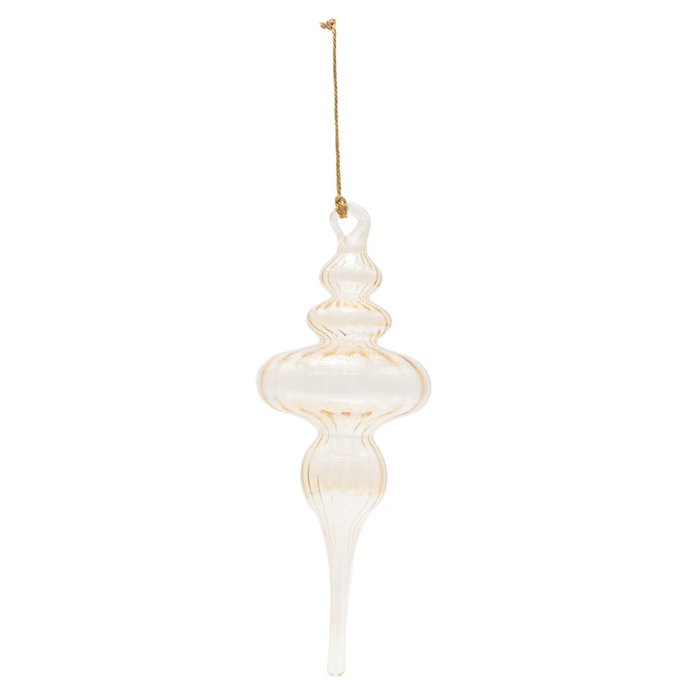 Peach Glass Finial Ornament — alternate view 2