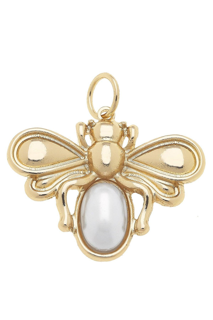 Charm in Shiny Gold Pearl Bumble Bee
