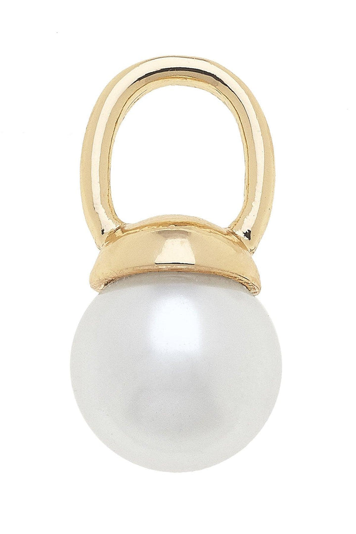Shiny Gold Charm Pearl Drop