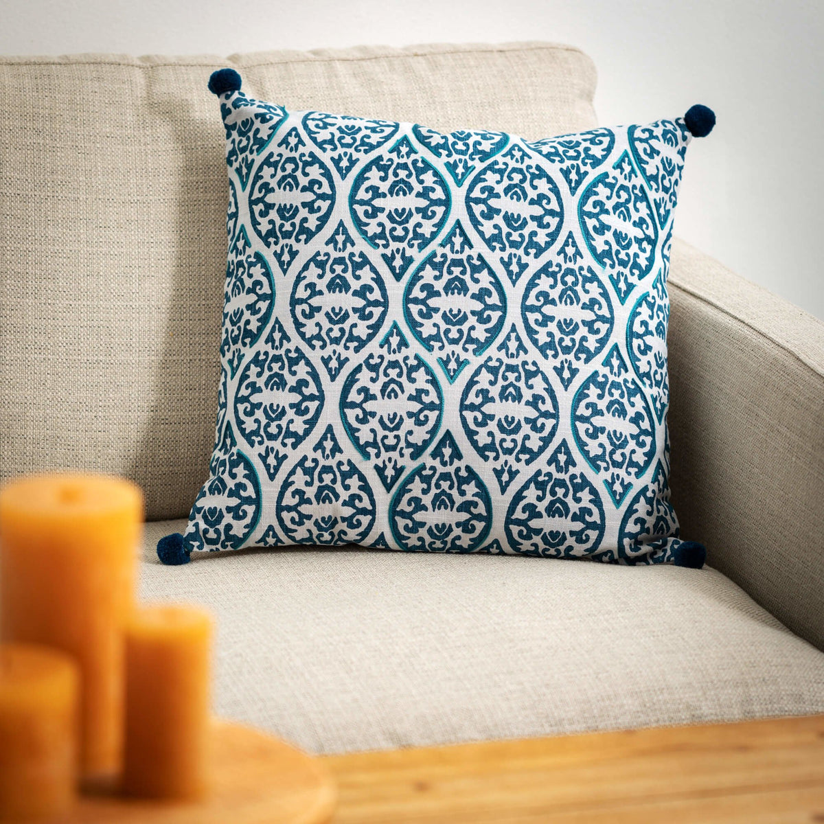 Portuguese Print Accent Pillow — alternate view 2