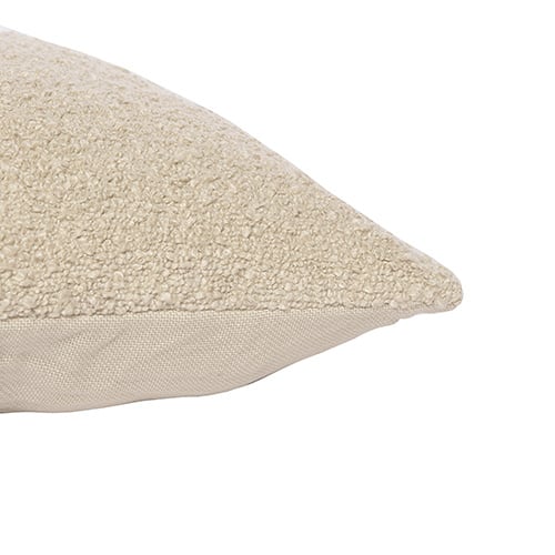 Ivory Boucle Feather Pillow — alternate view 4