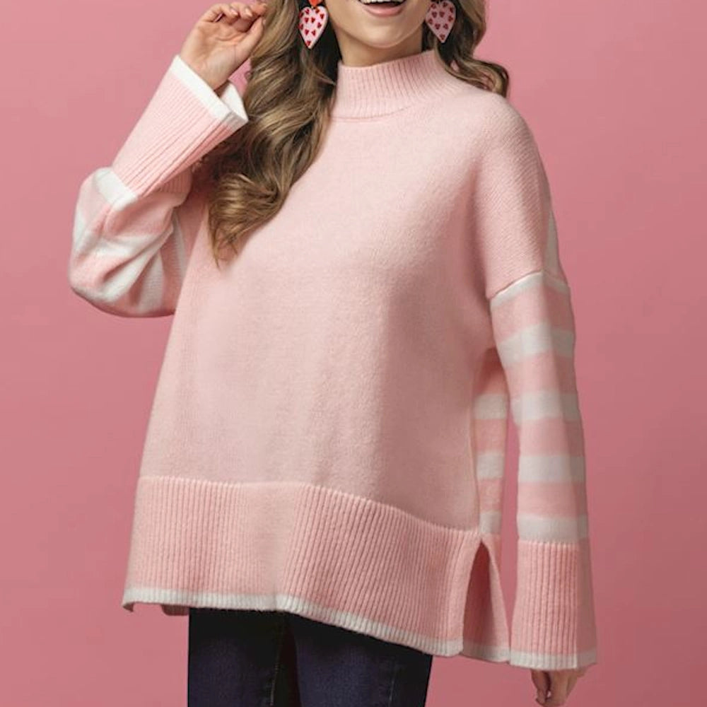Pink Costner Striped Sweater — alternate view 4