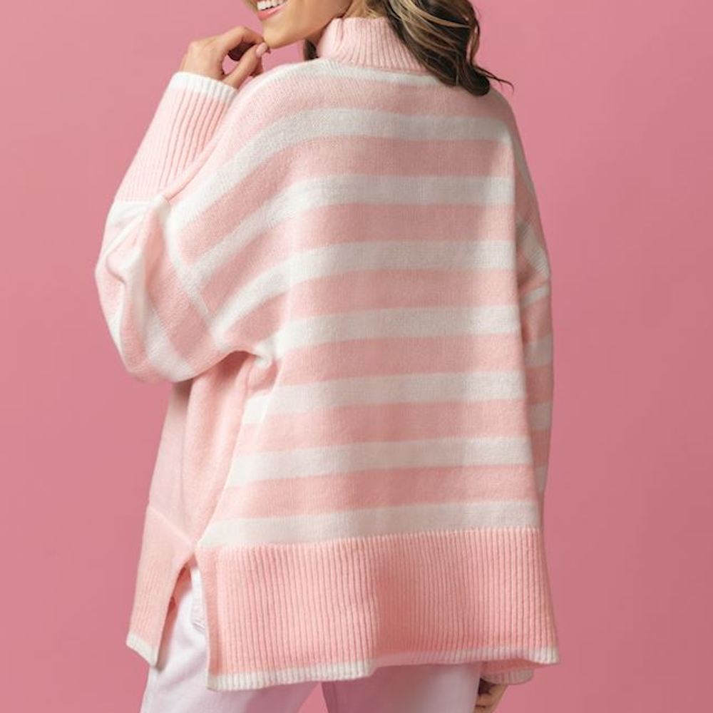 Pink Costner Striped Sweater — alternate view 5