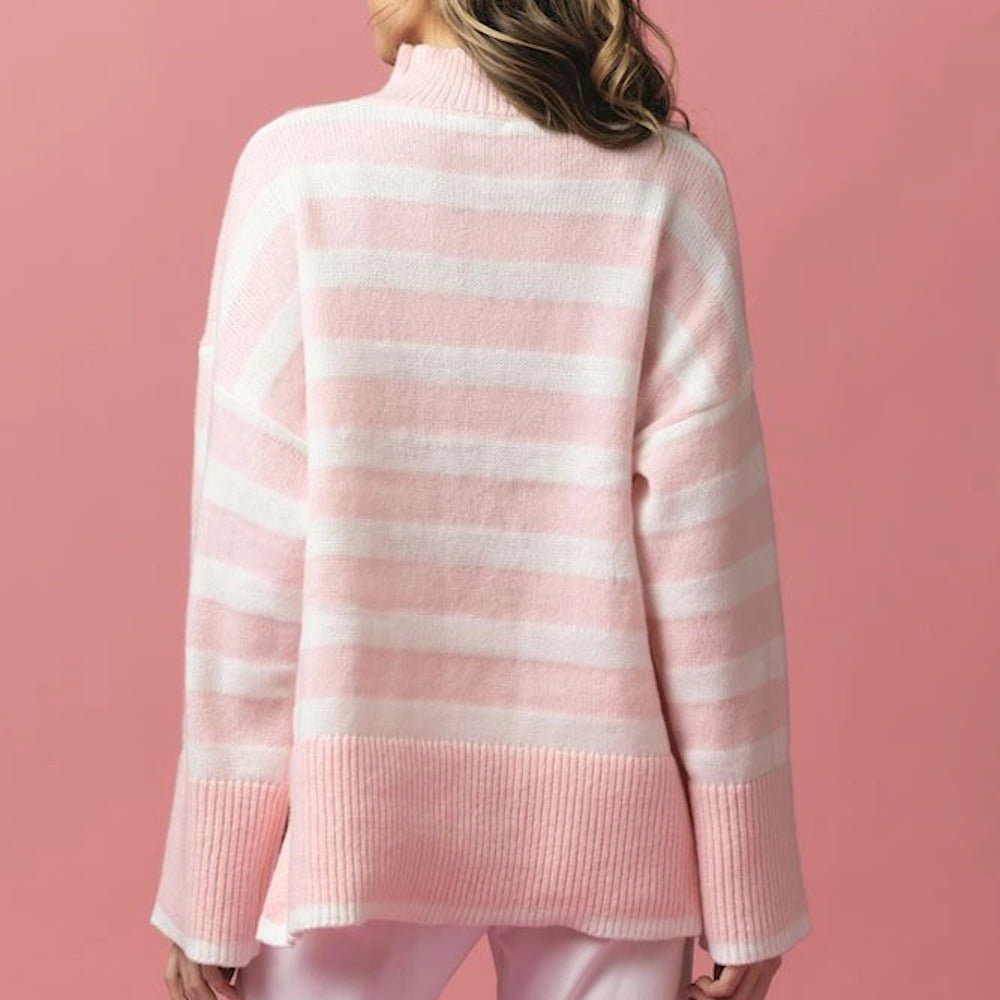 Pink Costner Striped Sweater — alternate view 6