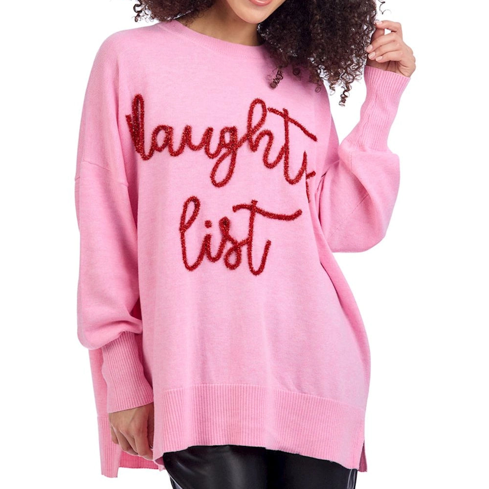 Pink Holiday Sparkle Sweater