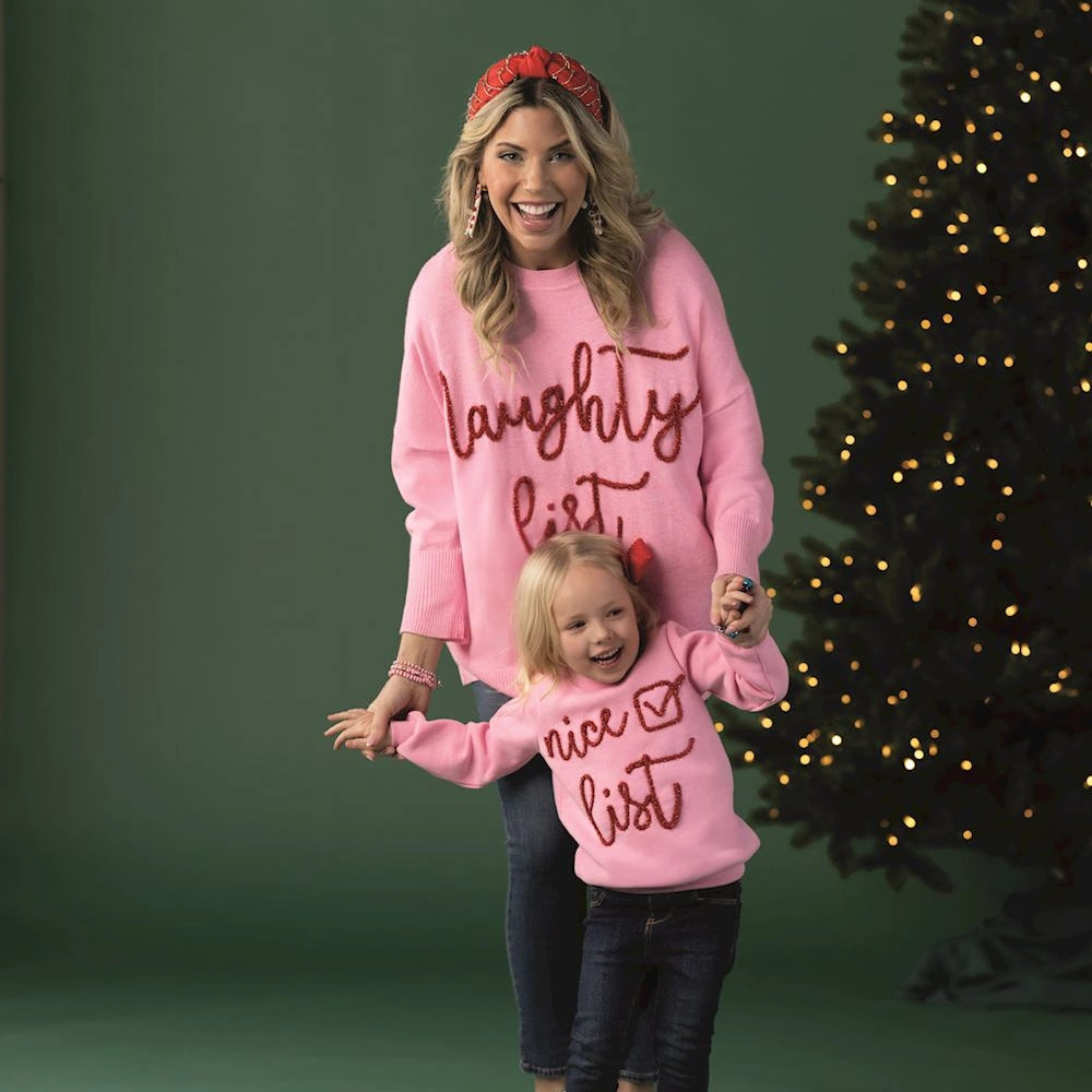 Pink Holiday Sparkle Sweater — alternate view 6