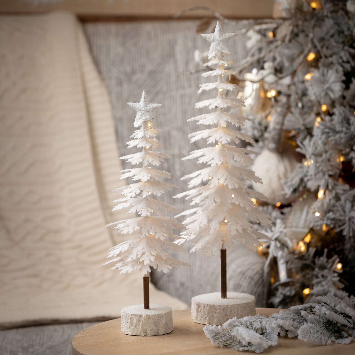 Flocked Led Tabletop Tree — alternate view 4