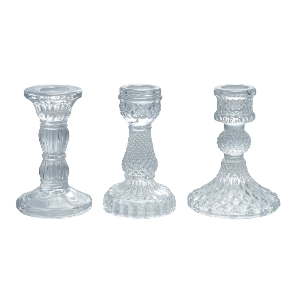 Pressed Glass Taper Holders — alternate view 2
