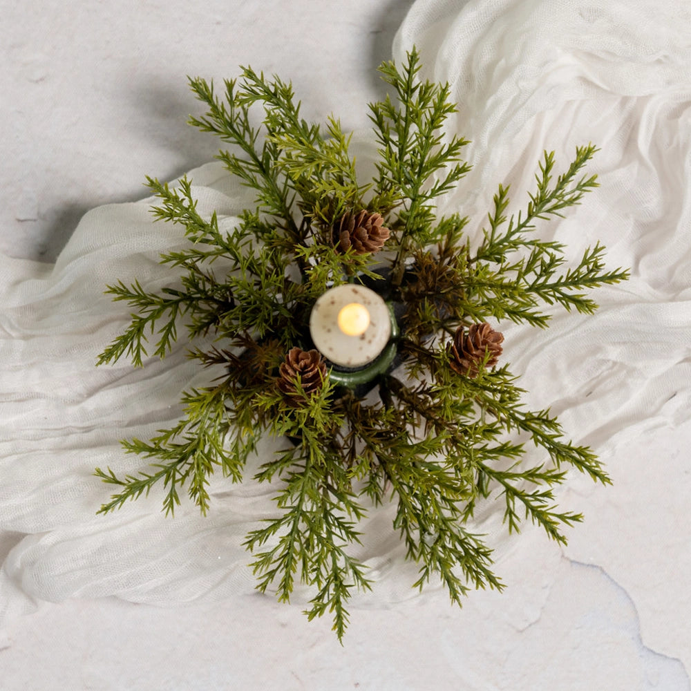 Prickly Pine Taper Candle Ring — alternate view 2