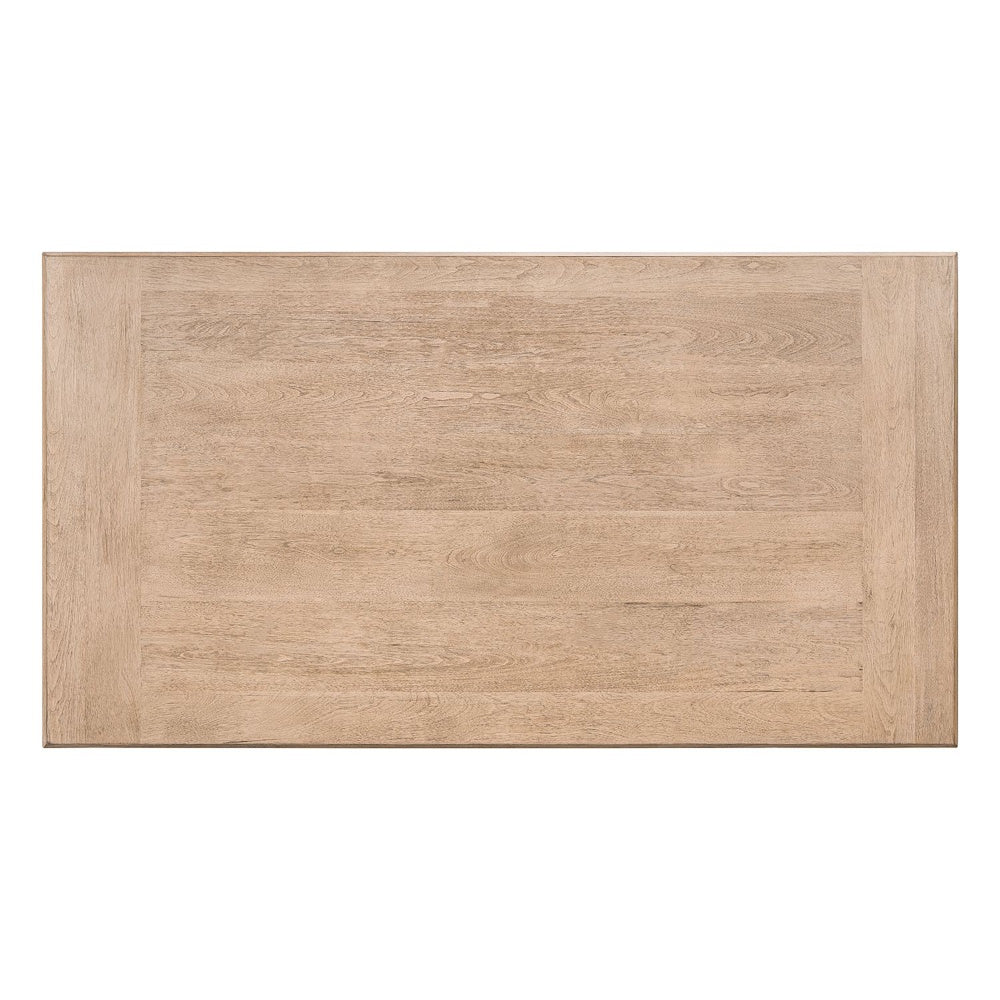 Proximity Place rectangular wooden cocktail table top view showcasing natural light wood grain.
