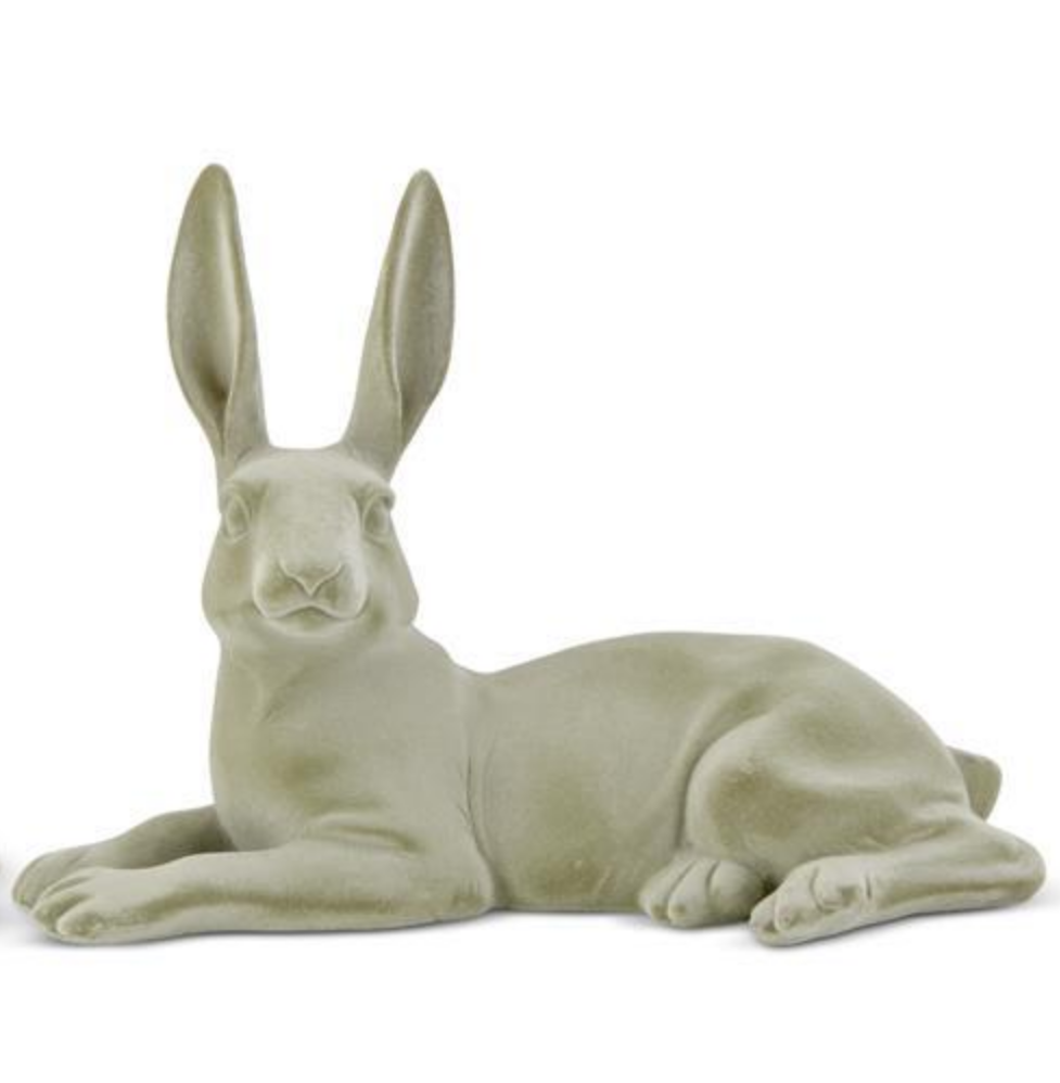 Green Velvet Resin Bunny — alternate view 3