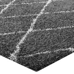 Toryn Diamond Lattice Shag Rug 5'x8' — alternate view 3