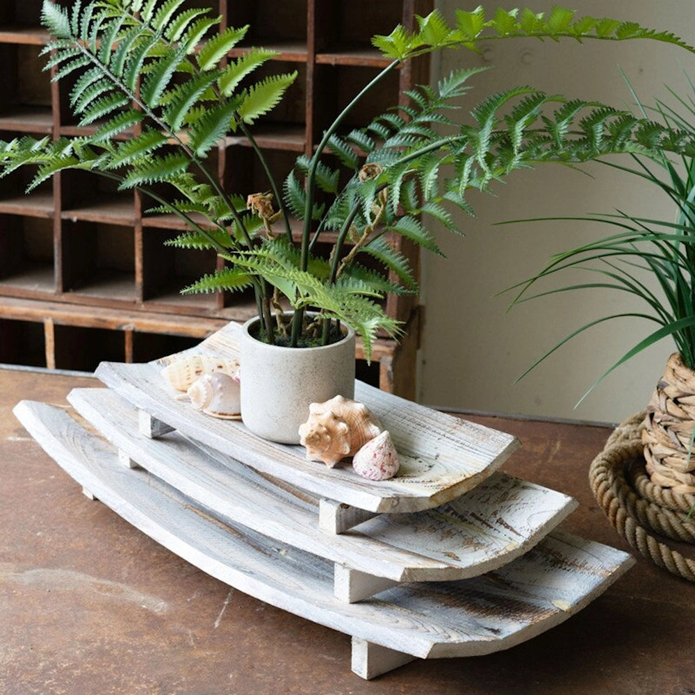 Rectangle Curved Wooden Bowls