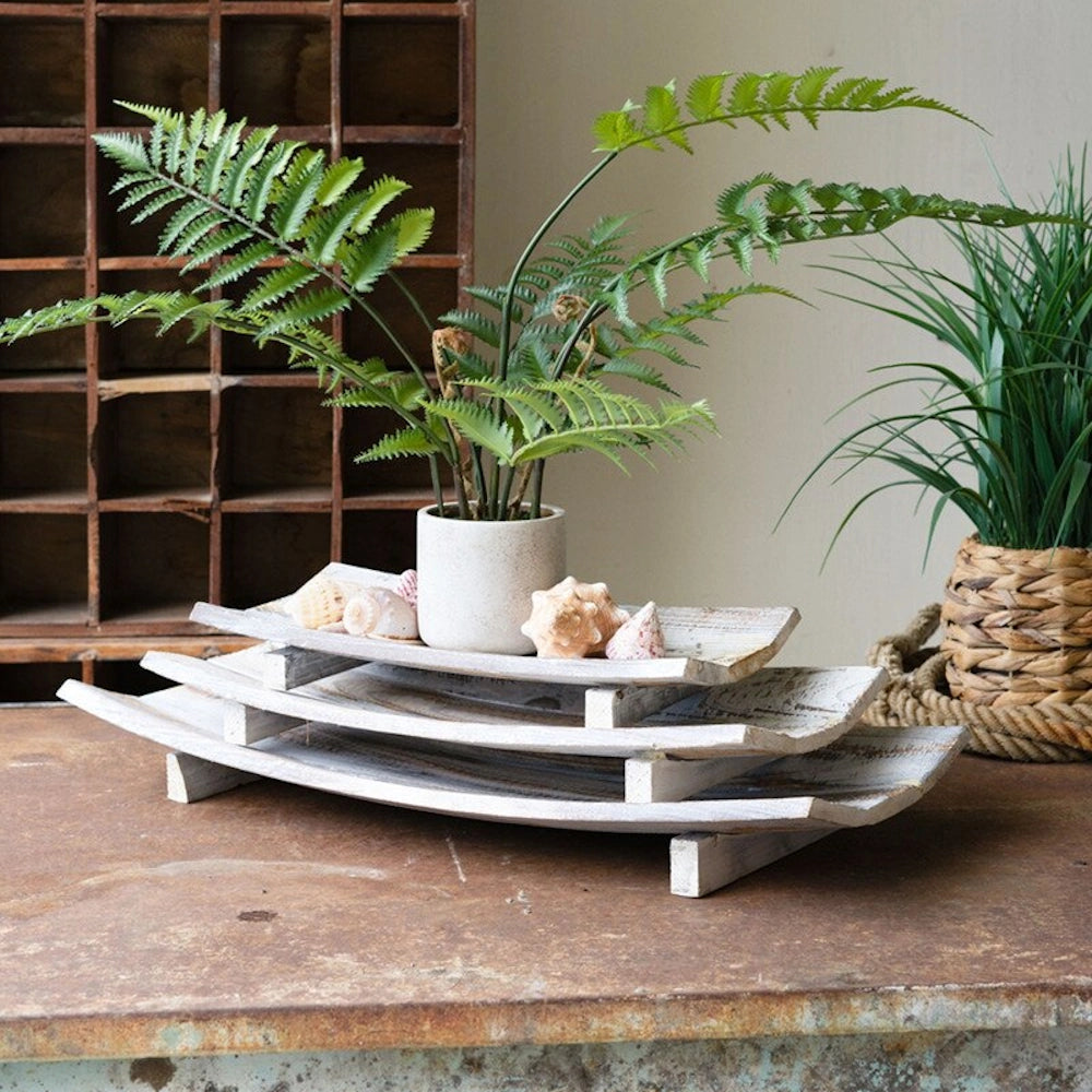 Rectangle Curved Wooden Bowls — alternate view 2