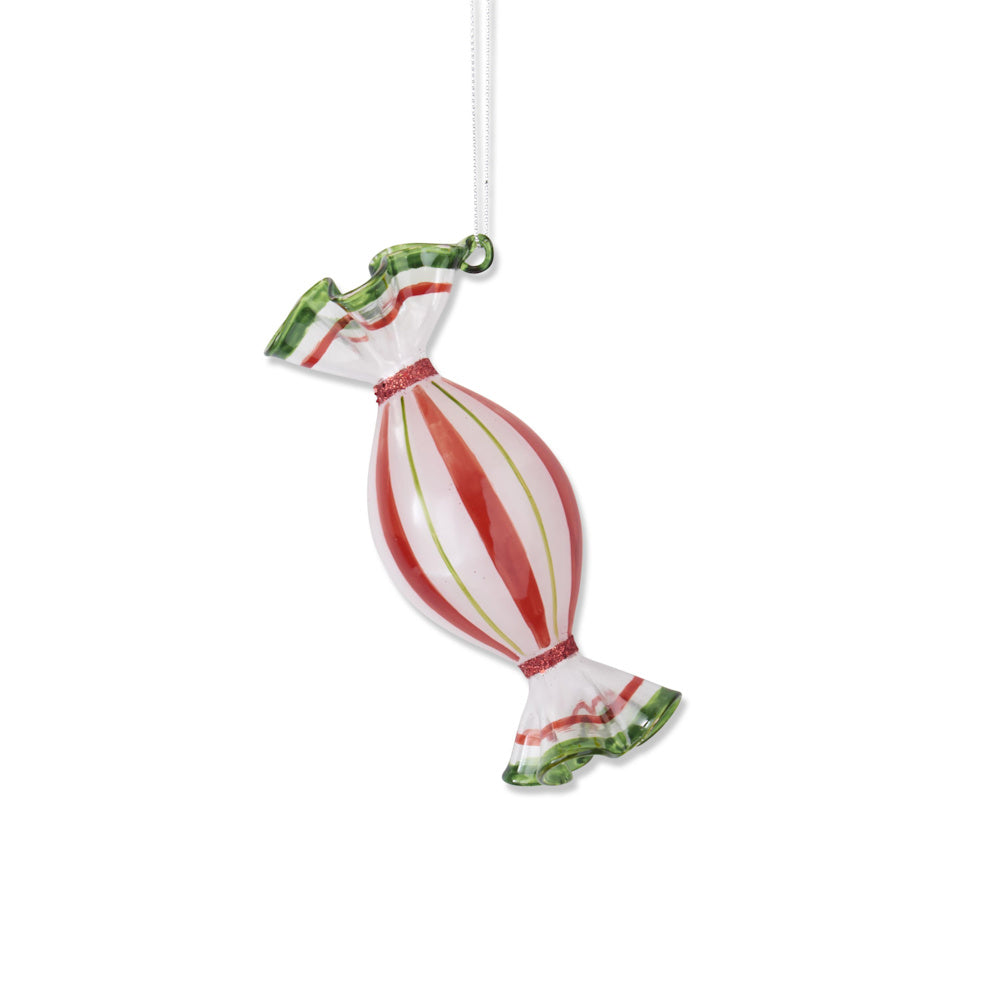 Red & Green Glass Candy Ornaments — alternate view 2