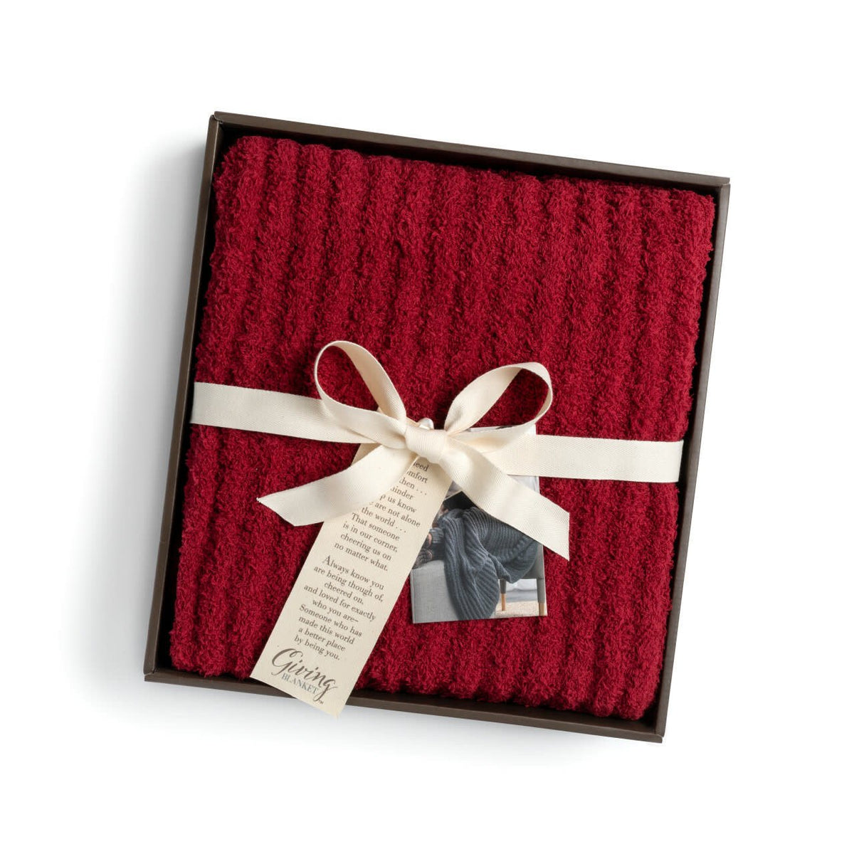 Ribbed Blanket - Red — alternate view 2