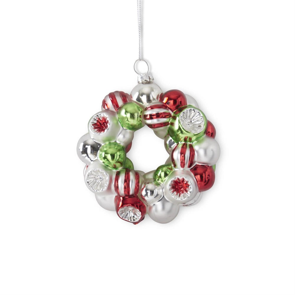Red, Silver & Green Glass Ornaments — alternate view 2