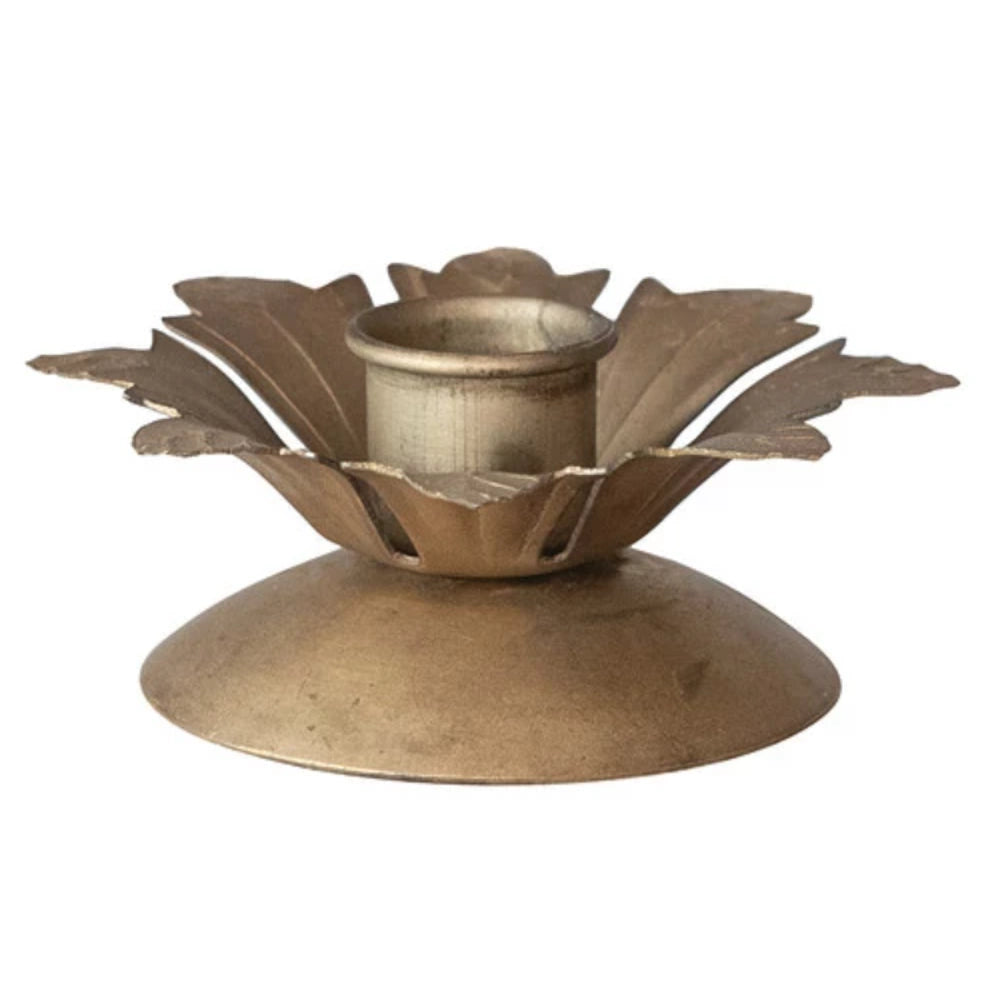 Round Metal Leaf Taper Holders — alternate view 2