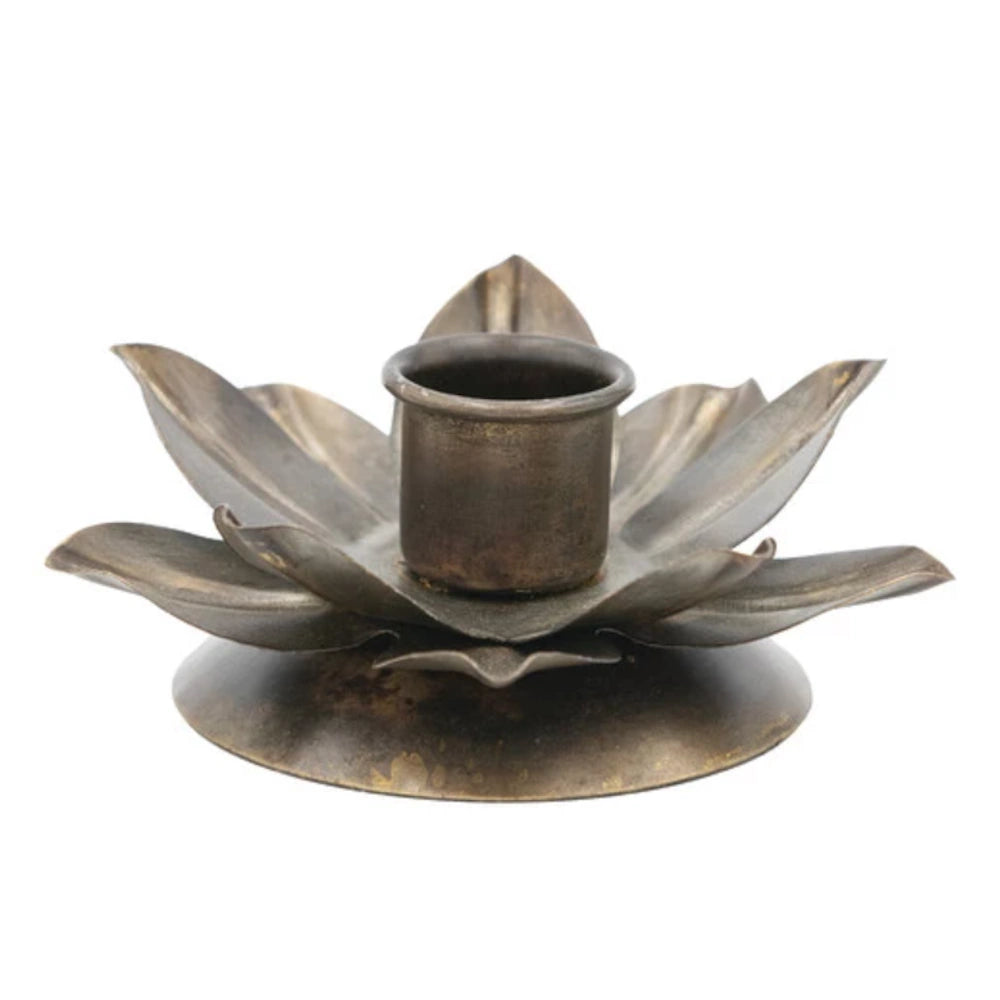 Round Metal Leaf Taper Holders — alternate view 3