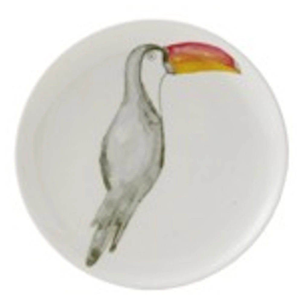 Round Stoneware Plate with Animal Multi Color — alternate view 9