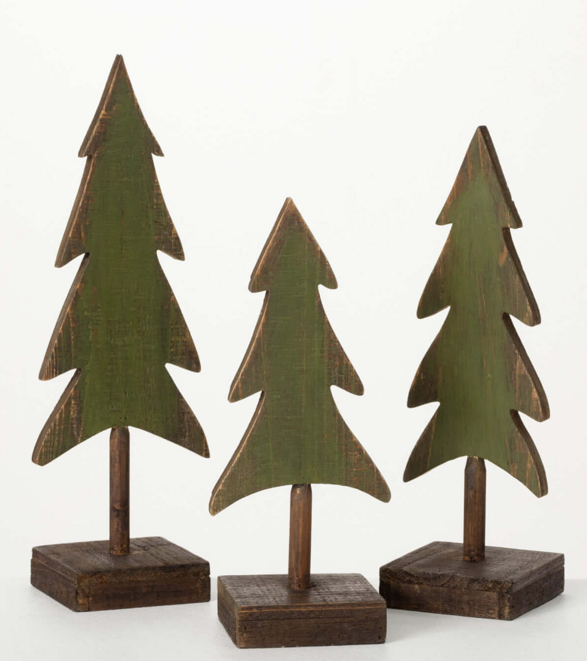 Wood Tabletop Evergreen Tree- Small
