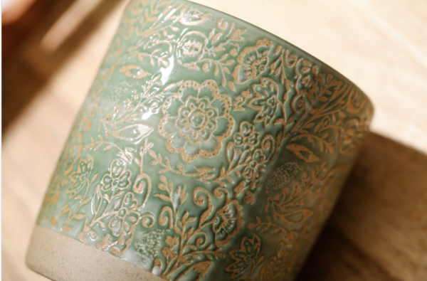 Porcelain Cup, 12 oz, Artisan Series 4, Green — alternate view 6