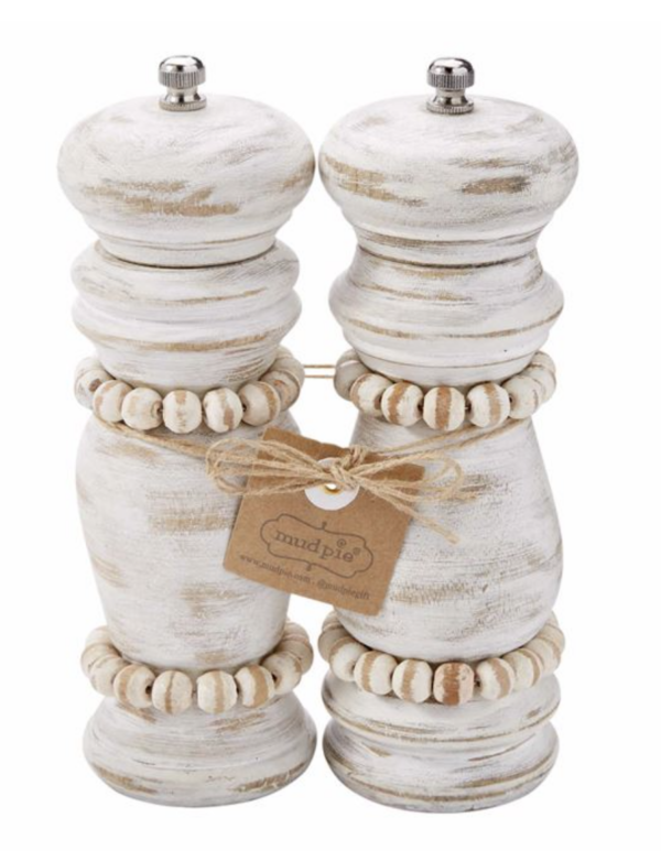 White Beaded Grinder Set — alternate view 2