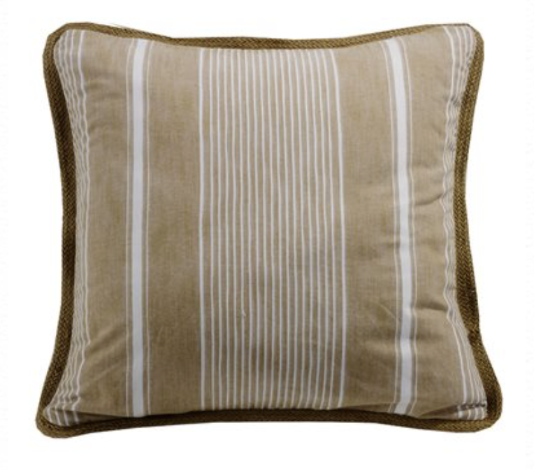 Newport Taupe Stripe Reversible Euro Sham with  Trim — alternate view 2