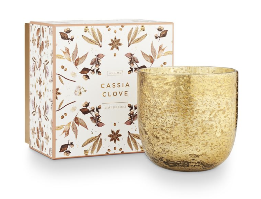 Cassia Clove Sanded Mercury Glass Candle — alternate view 2