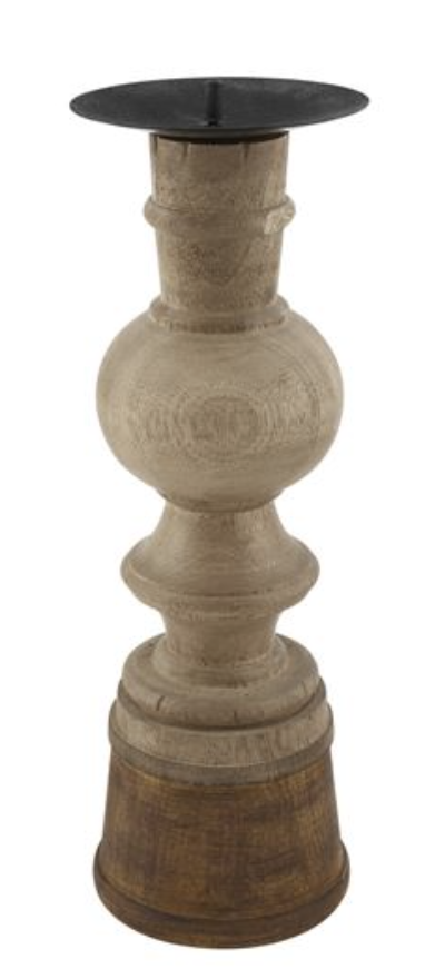 Large Rustic Candlestick — alternate view 2