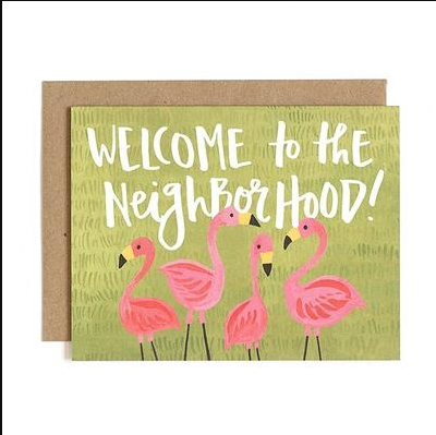Welcome to the Neighborhood Flamingo Card — alternate view 2