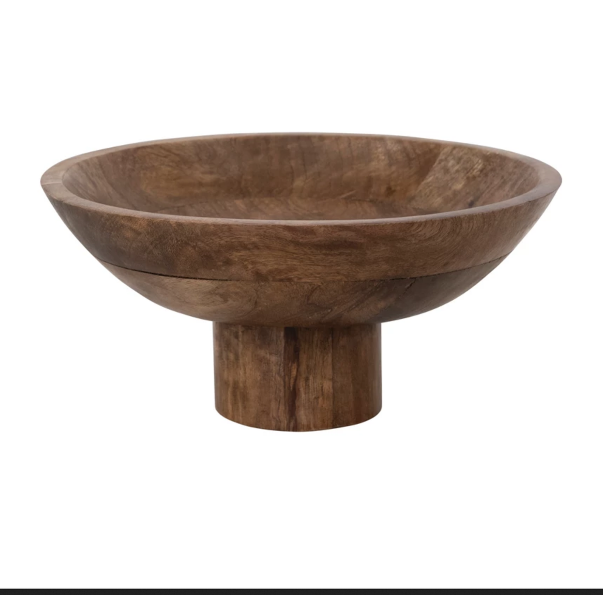Mango Wood Footed Bowl