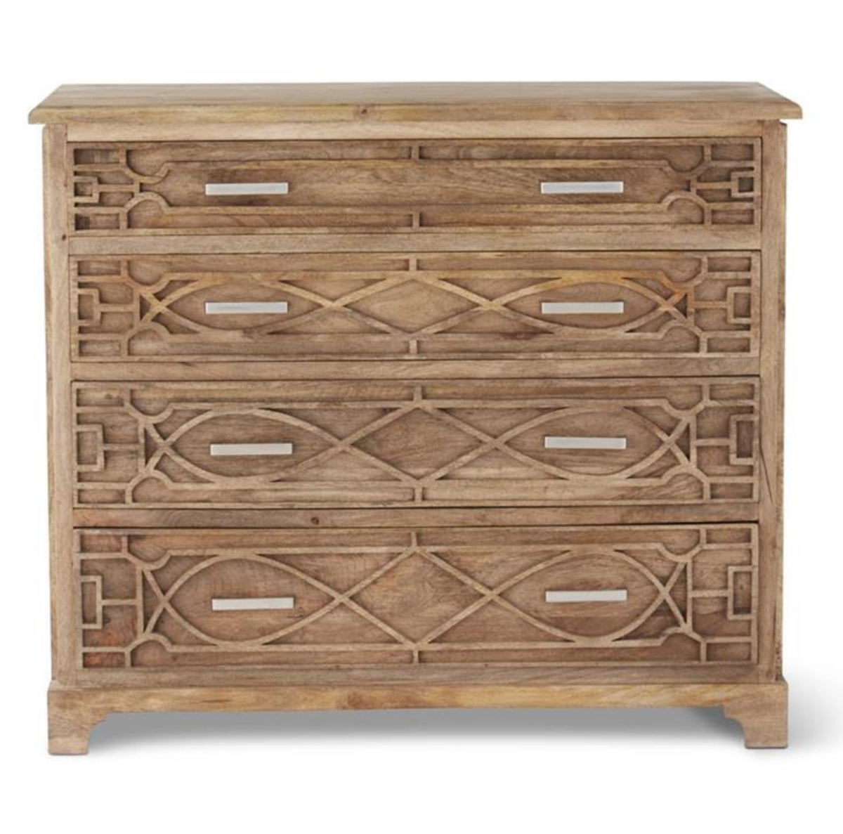 Dark Waxed Mango Wood 4 Drawer Chest — alternate view 2