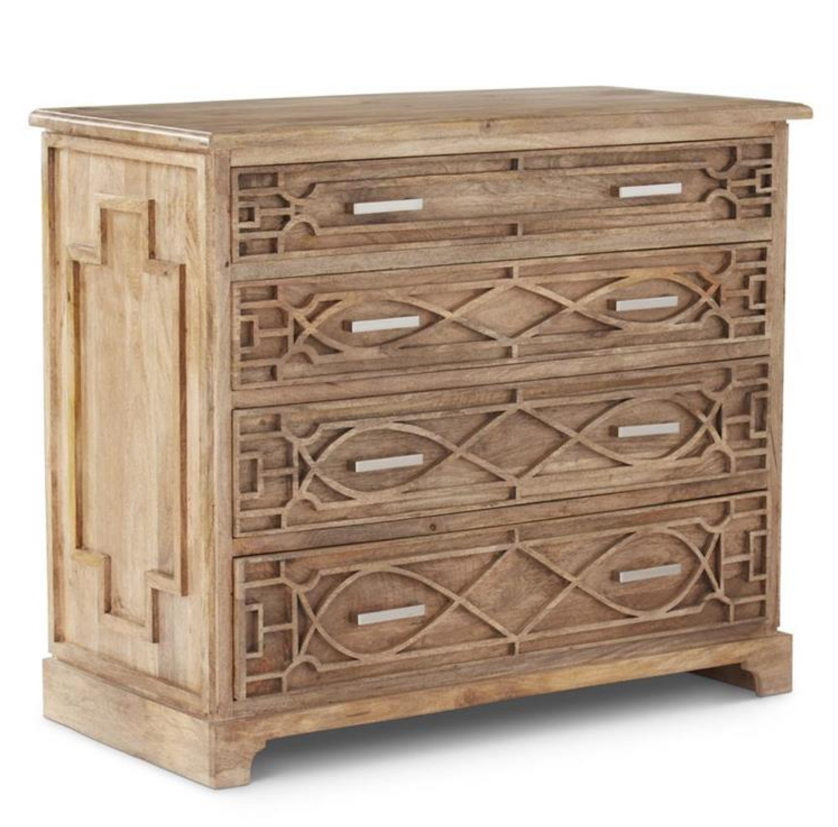 Dark Waxed Mango Wood 4 Drawer Chest — alternate view 3