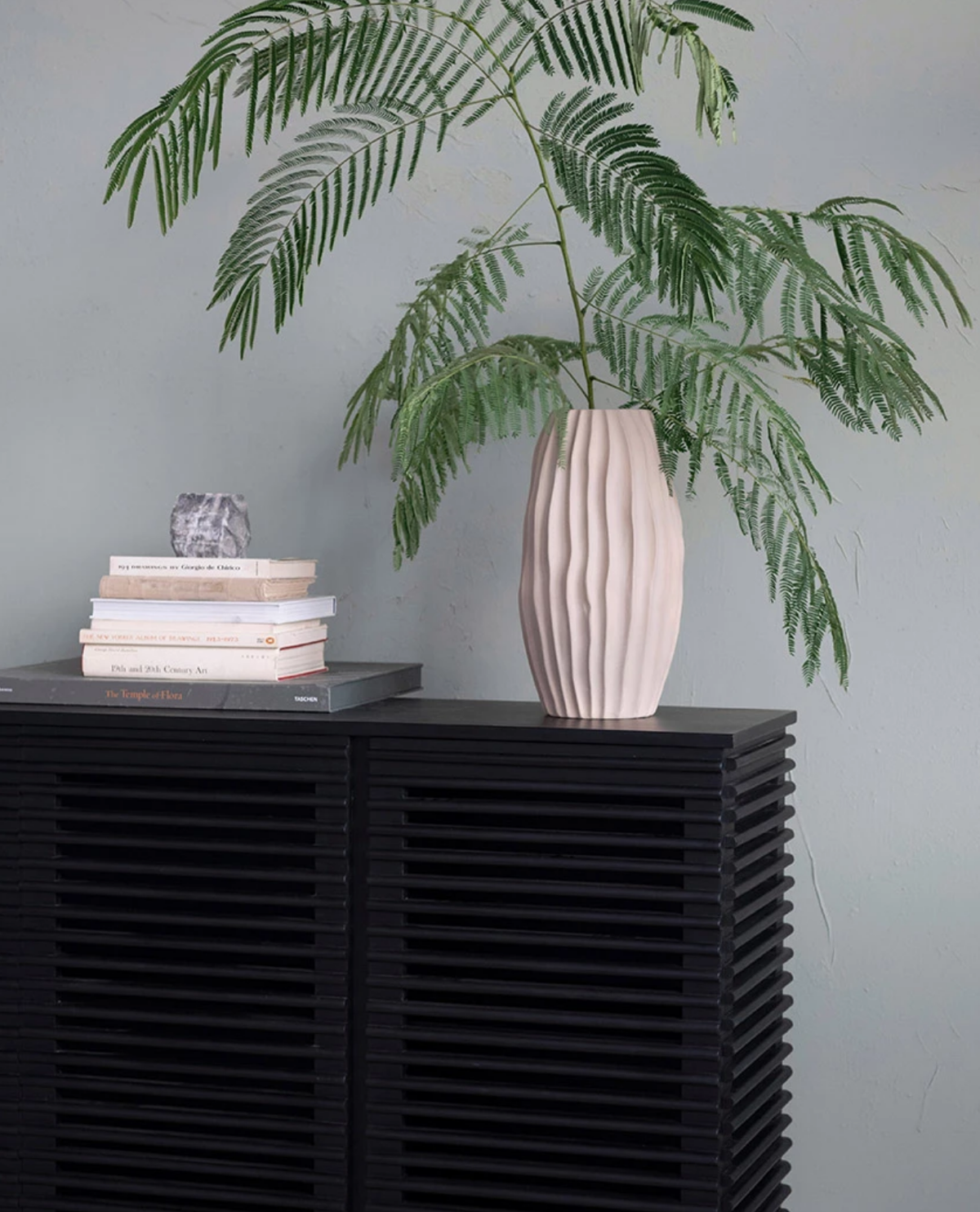 Stoneware Abstract Fluted Vase — alternate view 2