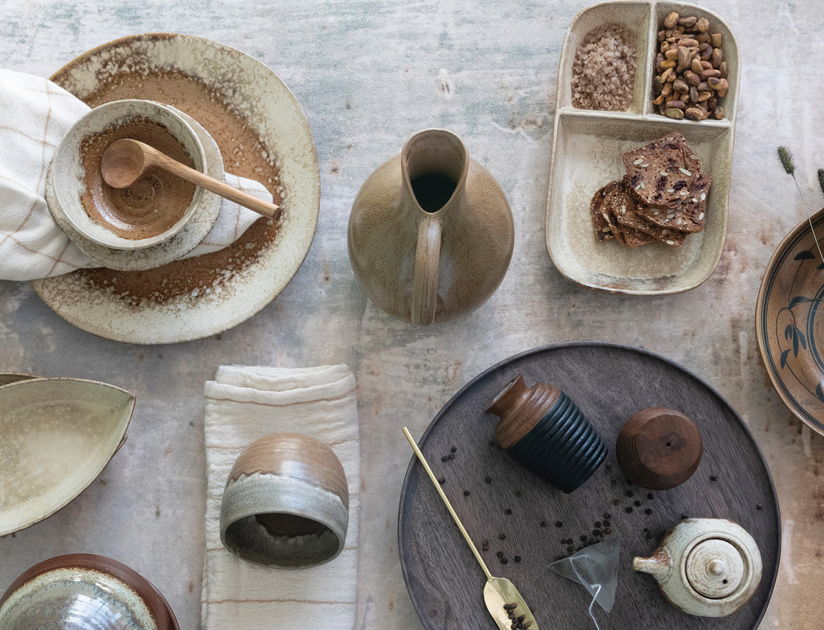 36 oz. Stoneware Pitcher, Reactive Glaze — alternate view 2