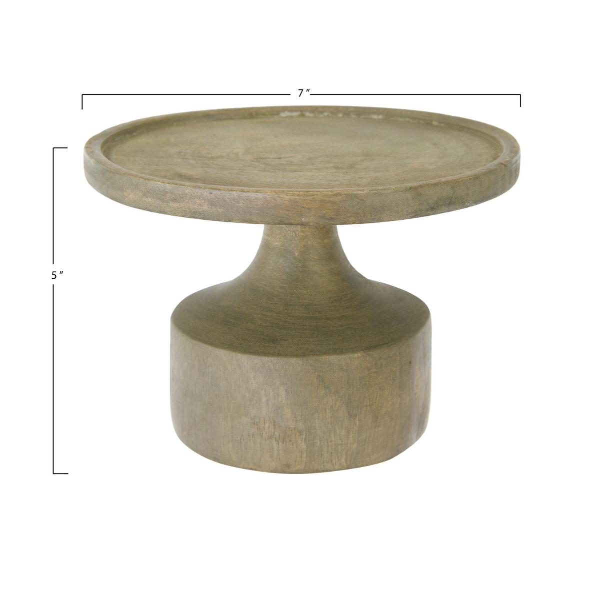 Mango Wood Candle Holder- Short — alternate view 2