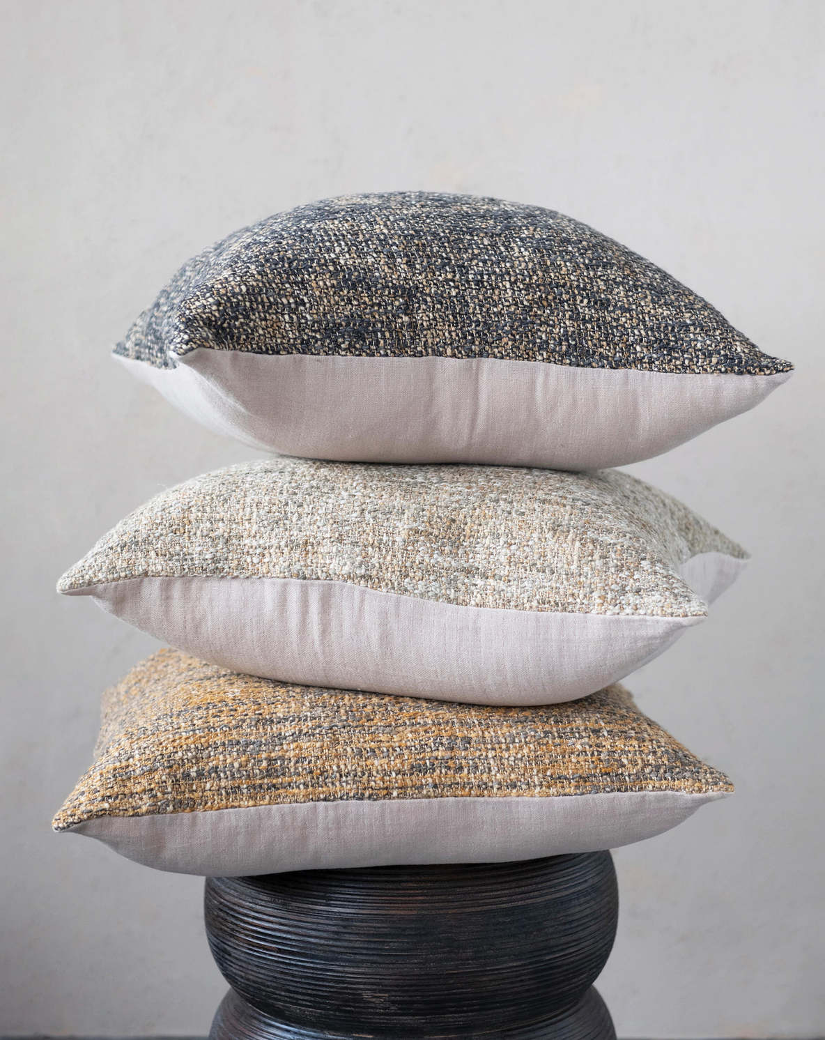 Melange Cotton Blend Bouclé Pillow — alternate view 2