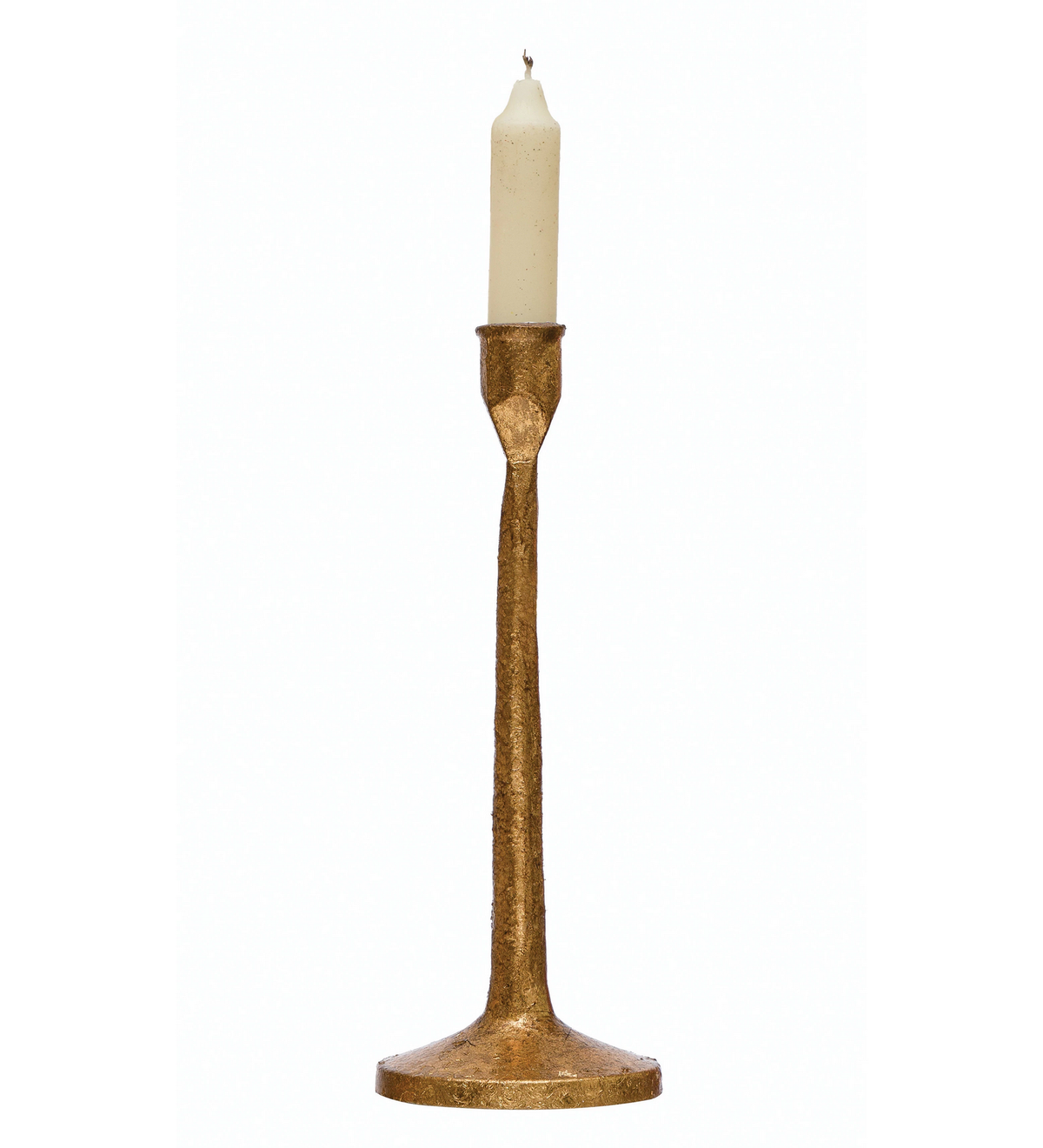 Cast Iron Taper Holder, Gold Finish — alternate view 2