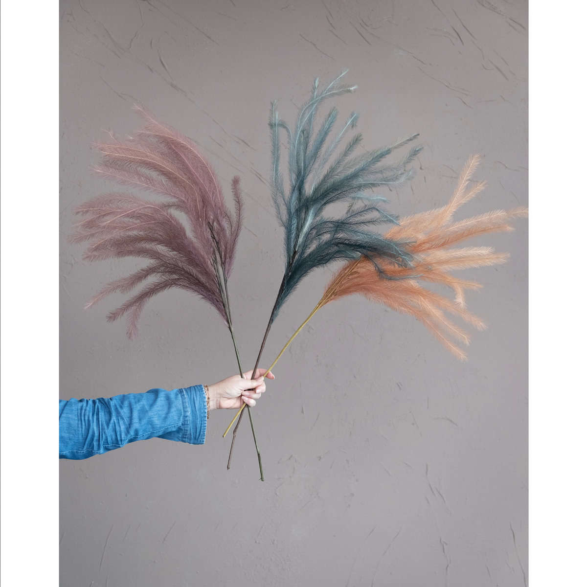Faux Grass Plume, Teal — alternate view 2