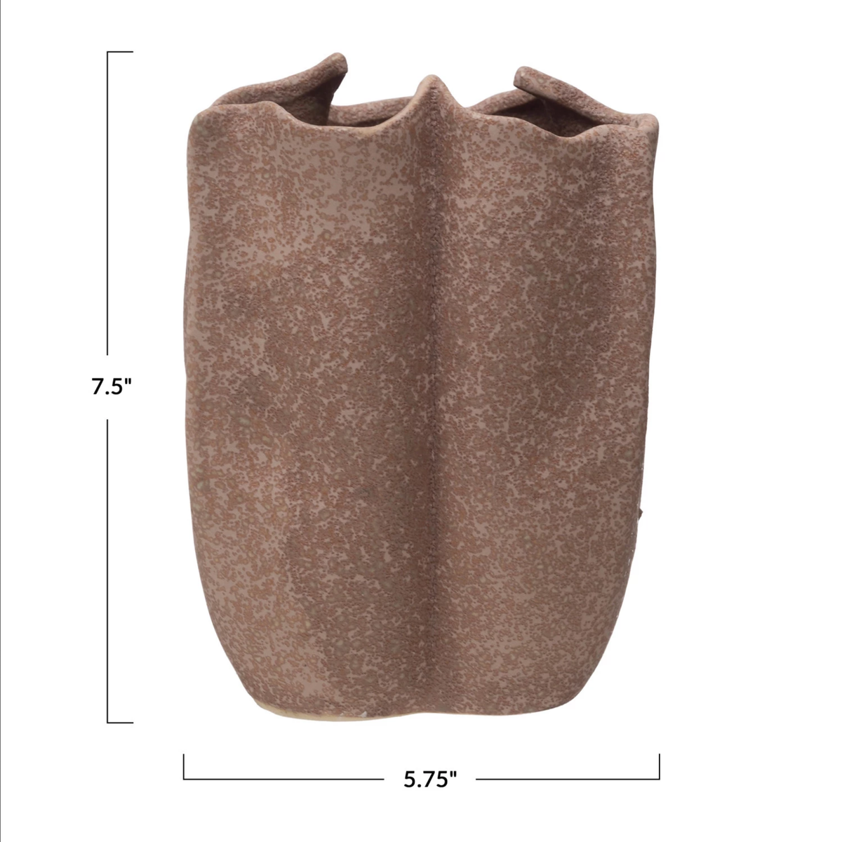 Stoneware Vase, Distressed Reactive Glaze — alternate view 2