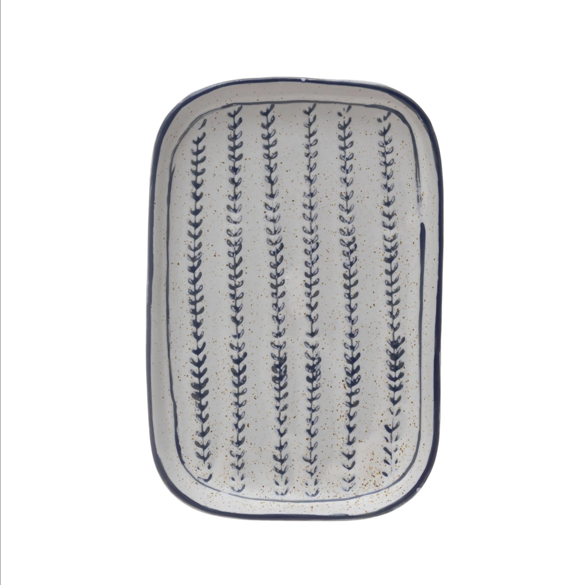 Stoneware Plate w/ Debossed Pattern