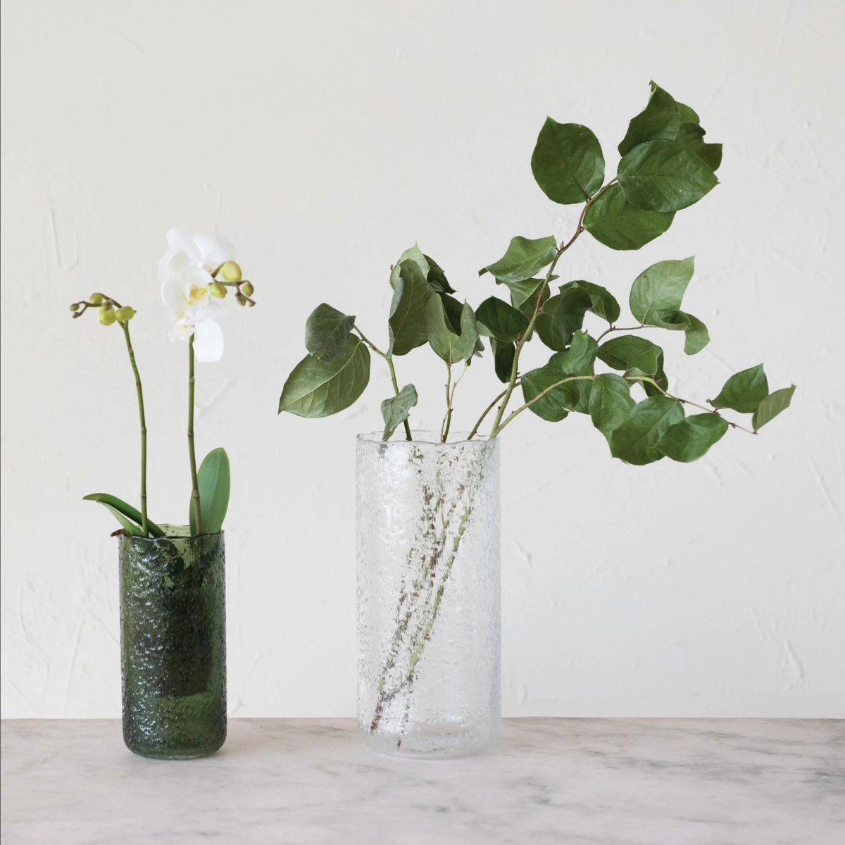 Seeded Glass Vase/Hurricane — alternate view 2