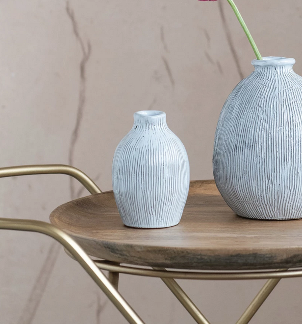 Small Terracotta Vase with Engraved Lines — alternate view 2
