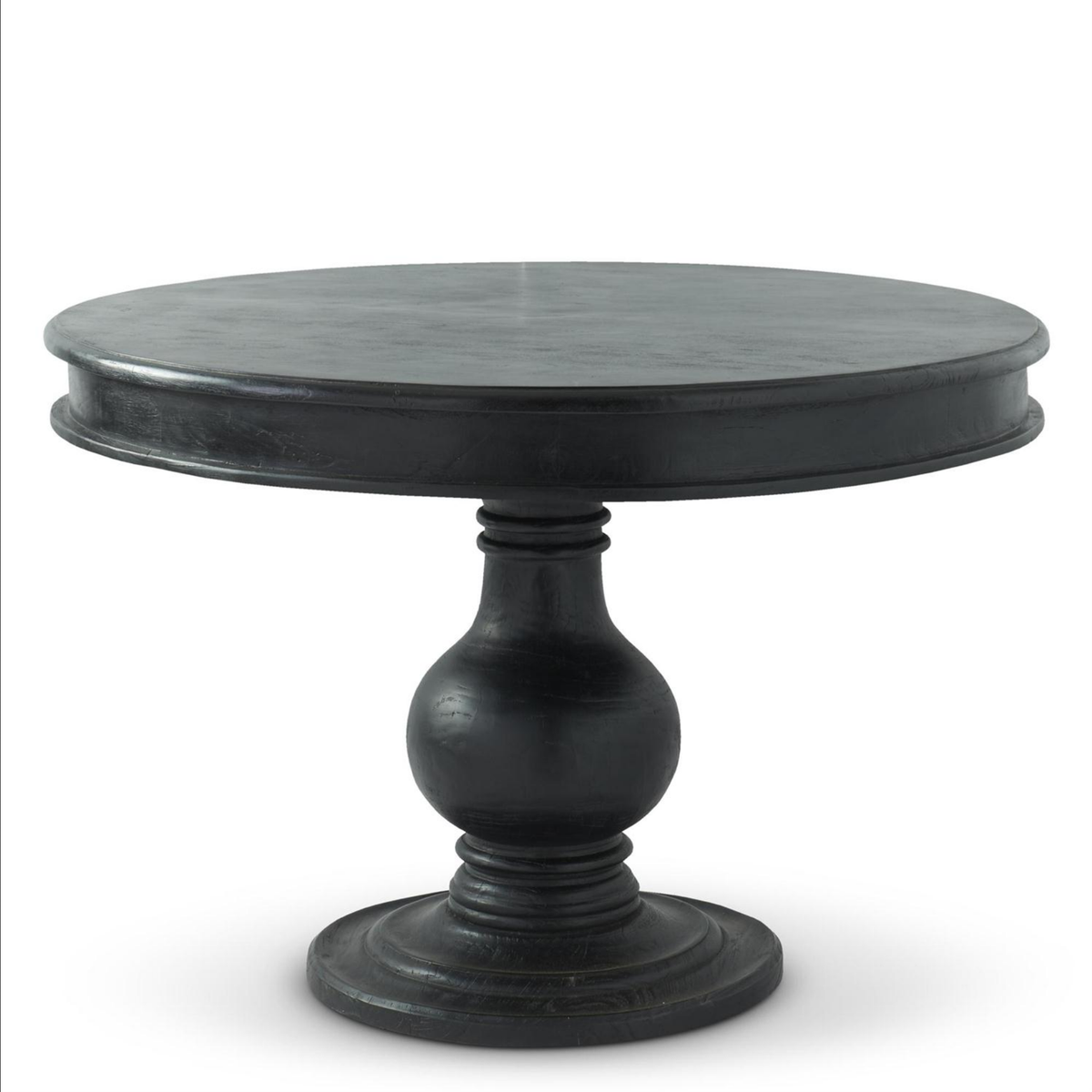 Round Black Wood Dining Table — alternate view 2
