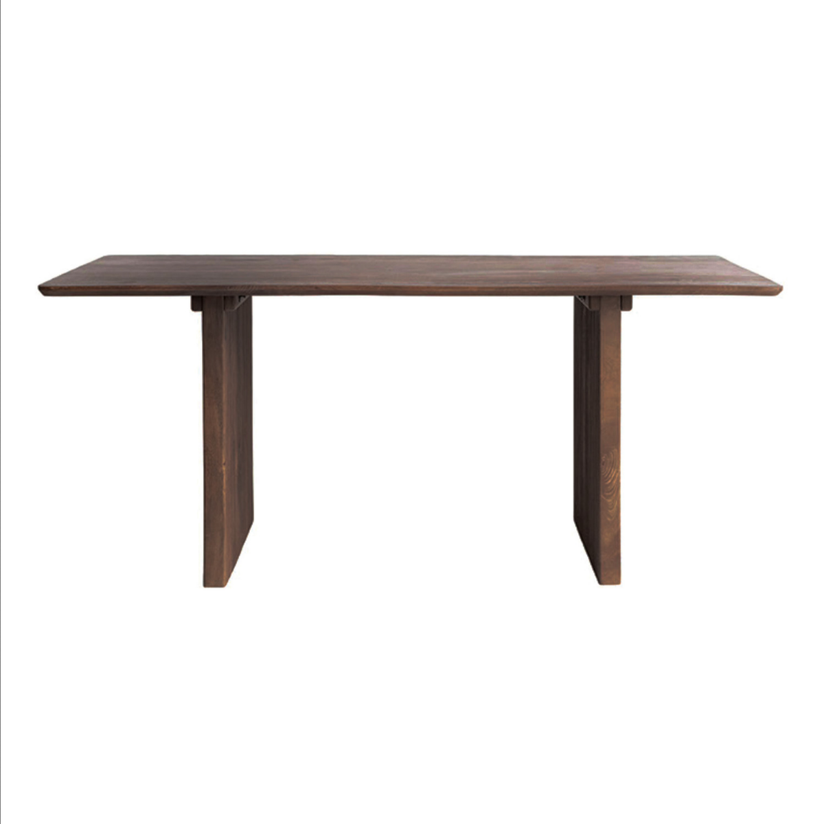 Mango Wood Dining Table, Walnut Finish — alternate view 2