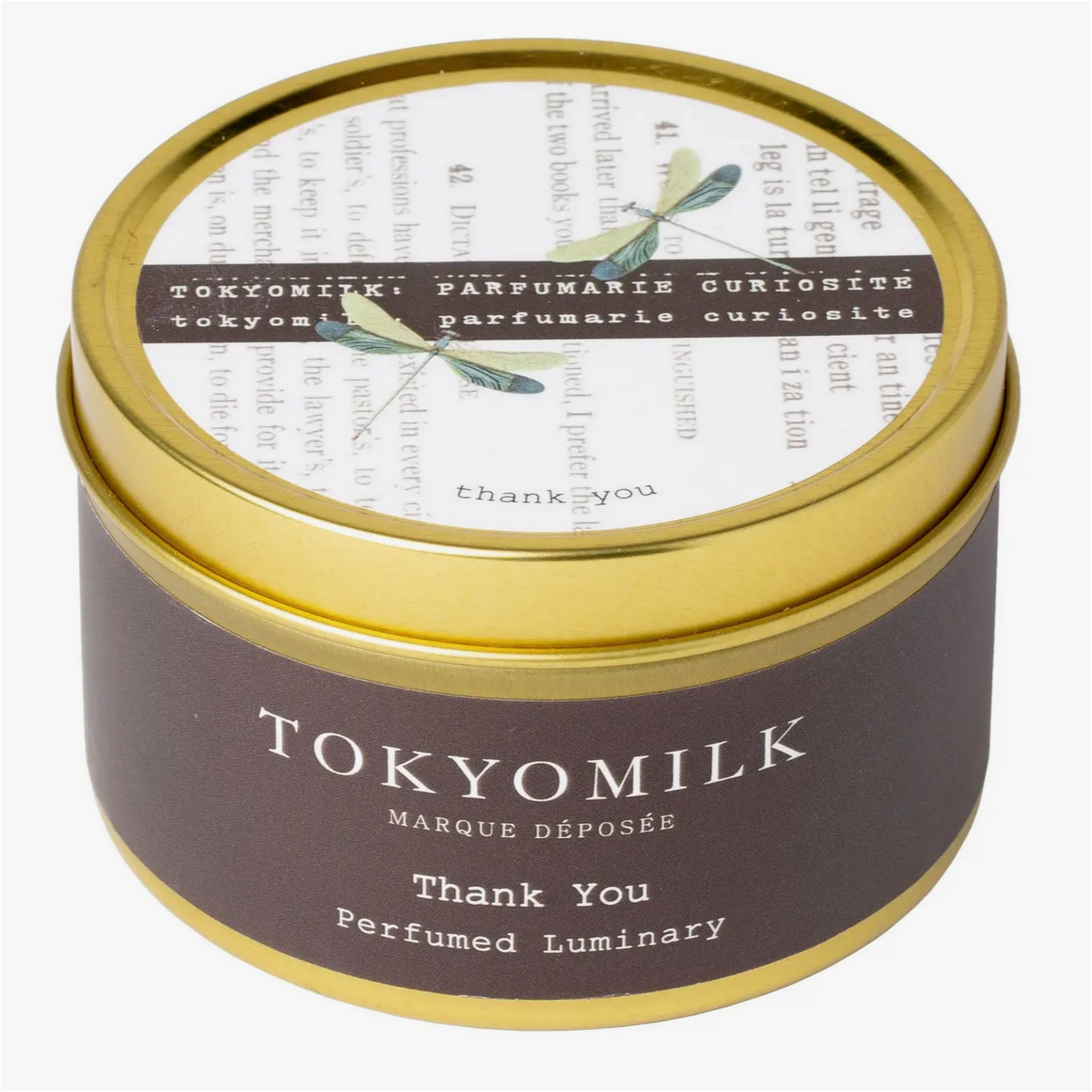 Thank You Dragonfly Stationery Candle