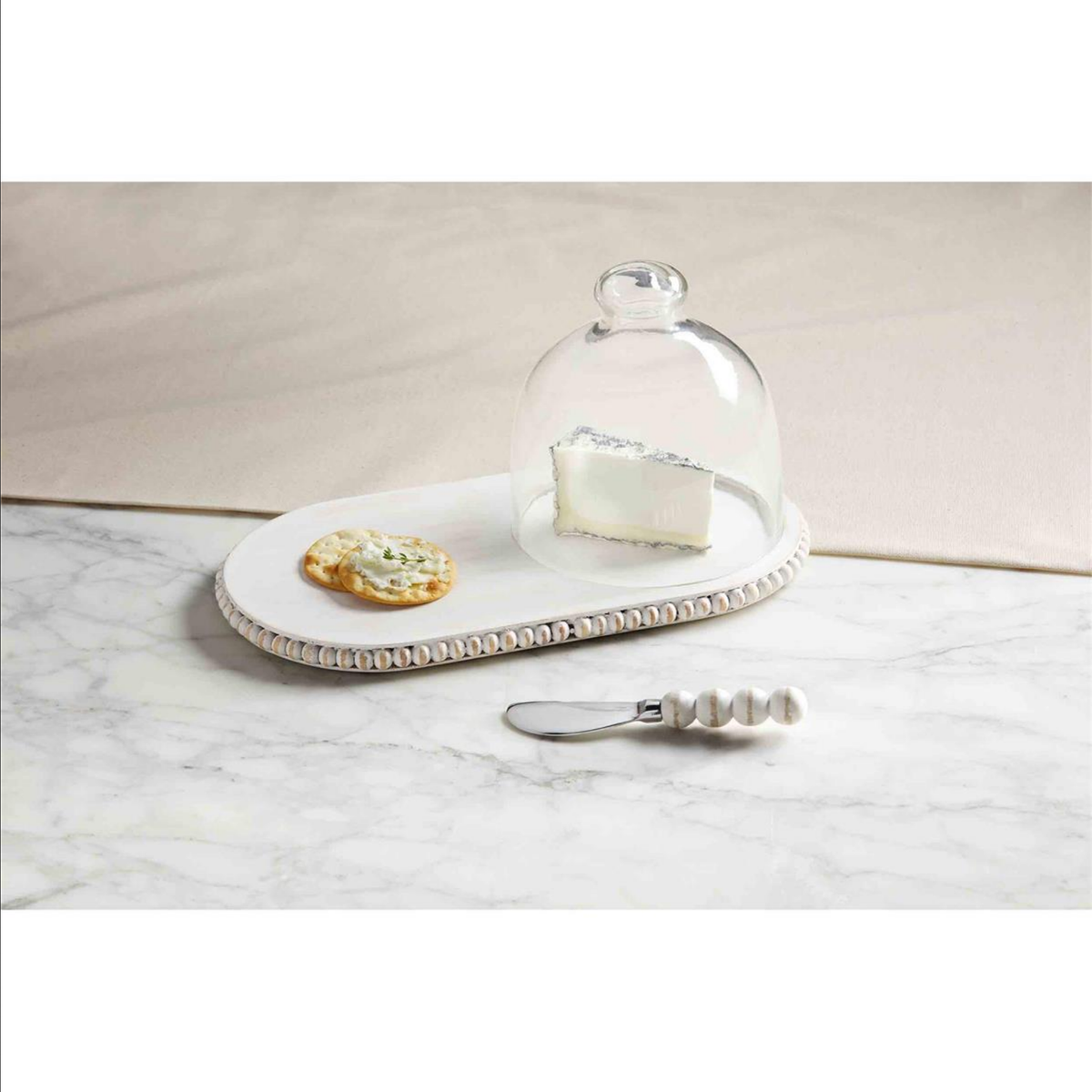 White Bead Tray & Cloche Set — alternate view 2