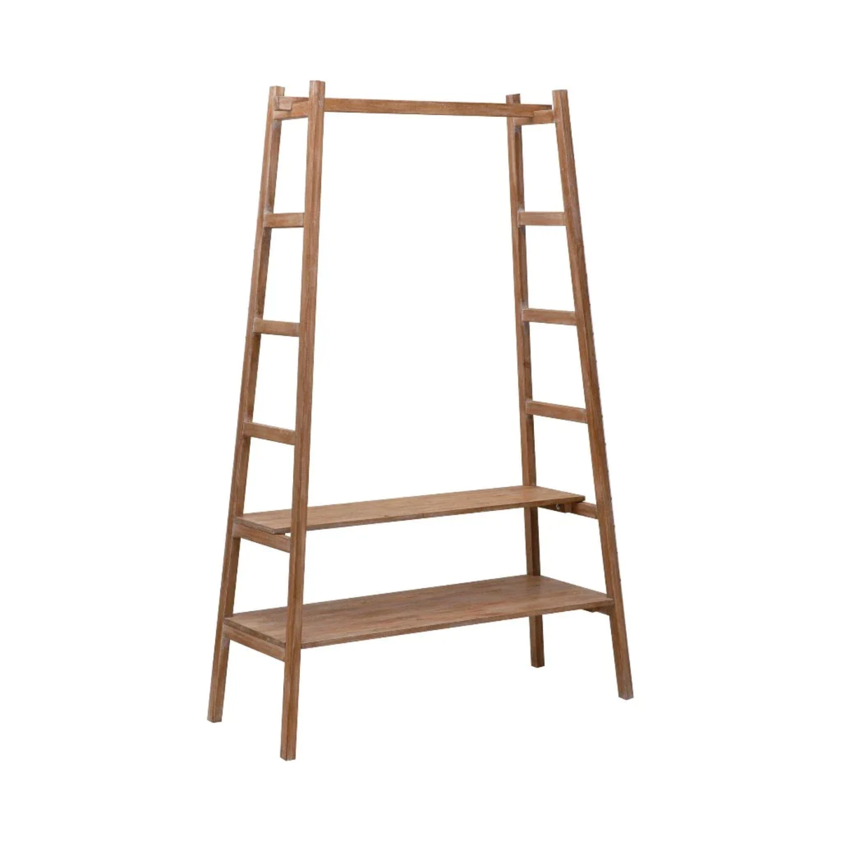 Pine Wood Rack with 2 Shelves — alternate view 4