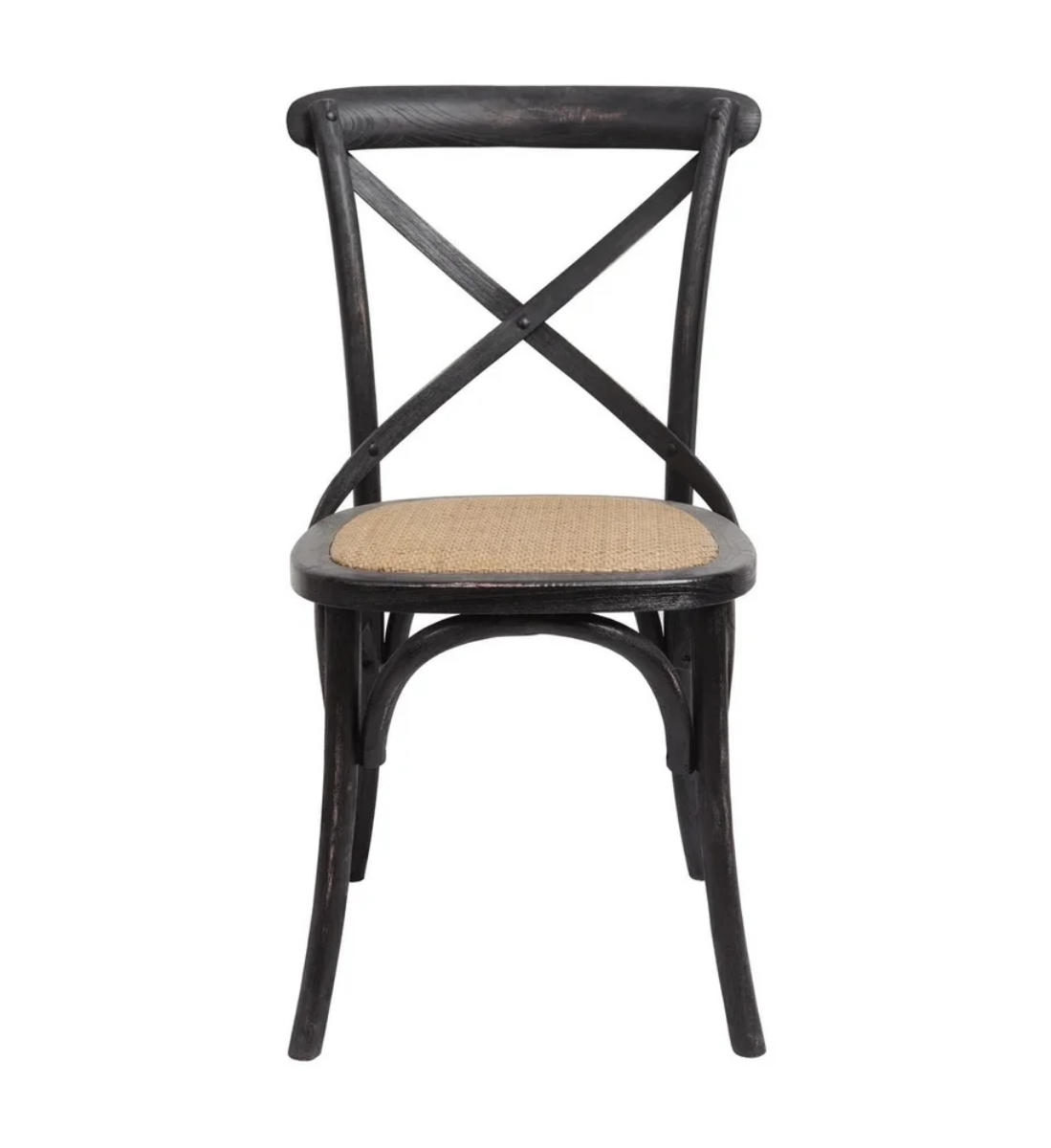 Brody X-Back Side Chair (Black Wash) — alternate view 2